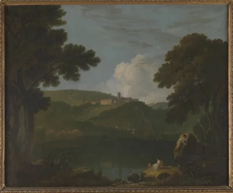 Lago di Nemi, figure al bagno